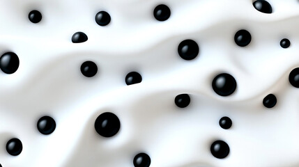 Abstract Composition of Black Dots Against a Minimalist White Background Creating a Unique Geometric Design for Modern Aesthetics