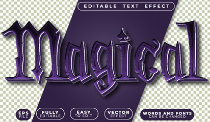 Obraz premium Magical Fantasy Mystical Fully Editable Vector Text File
