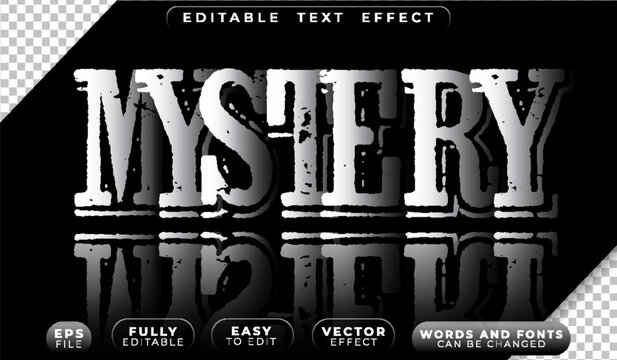 Mystery Enigma Detective Dark Fully Editable Vector Text File