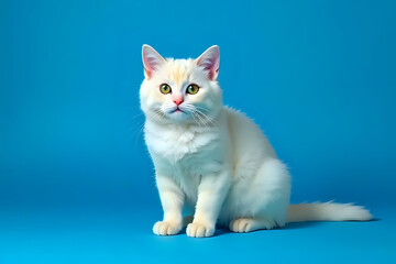 cat on a white background