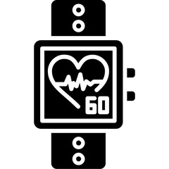 Fitness tracker with heart Icon