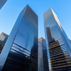 Fototapeta premium Modern skyscrapers, business district, city architecture