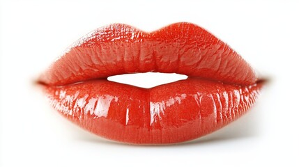 Obraz premium Isolated Lips Illustration: Beauty, Cosmetics, Minimalism, Skincare, Makeup Design