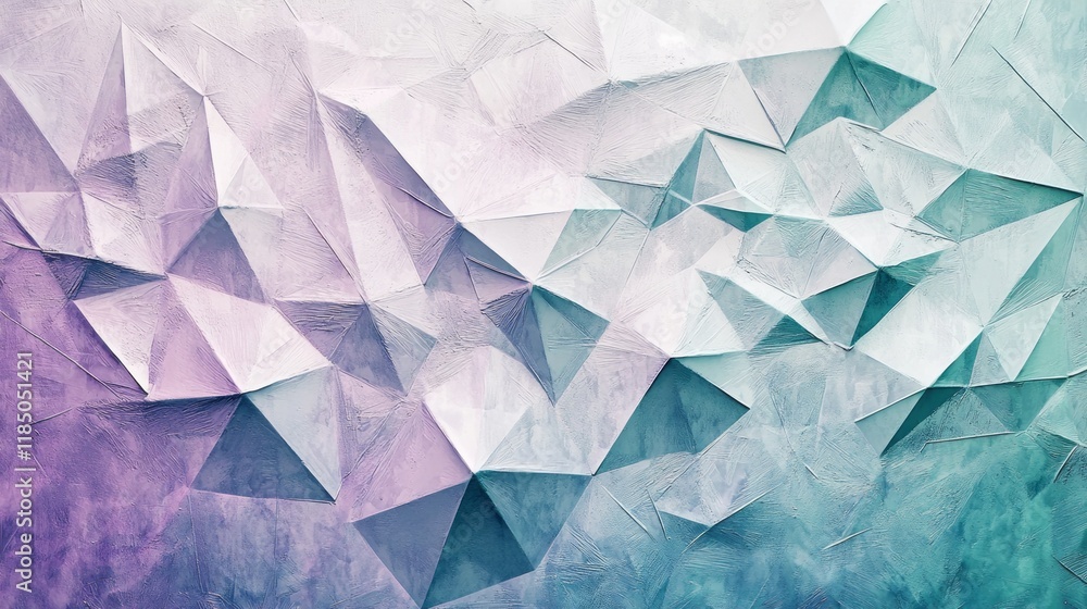 Poster Swirling and blending pastel tones create a stunning backdrop filled with geometric shapes, capturing an artistic play of light and texture that invites the viewer's imagination