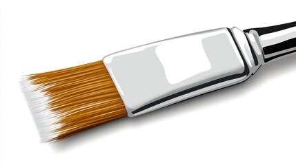 Paintbrush Close-up: Art Supplies, Creative Process, Painting Tools, Artistic Expression