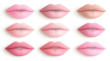 Obraz premium Illustrations of Lips: Beauty, Art, Fashion, and Graphic Design Concepts