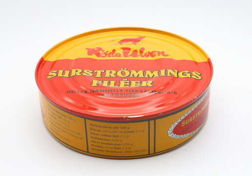 Swedish fermented fish called Surstr&ouml;mming. Very smelly. 