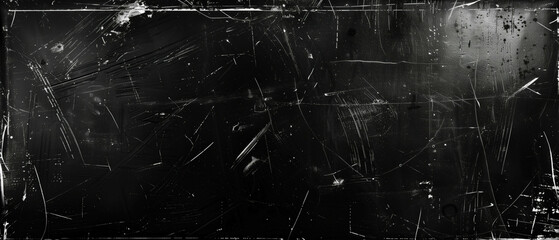 Textured black plastic surface with grunge details evokes a moody retro aesthetic