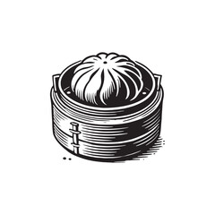Dim sim Vector - Silhouette of Dim sim - Dim Sim Illustration.