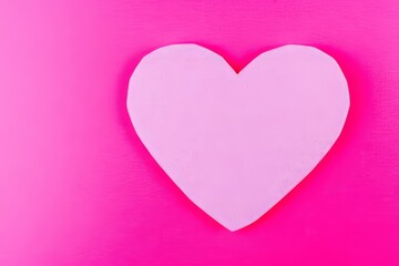 Fototapeta premium Embrace the spirit of Valentine's Day and love Romantic Valentine's Day postcard design with a red paper heart placed on a red cardboard background