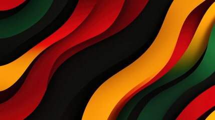 Obraz premium Red, yellow, and green design for Black History Month.