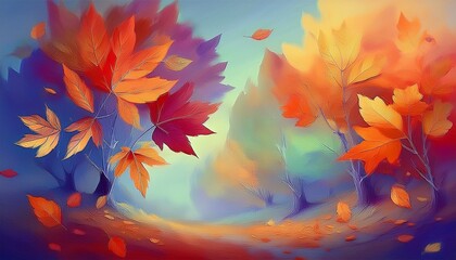 beautiful colorful autumn leaves background copy space