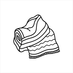 Comfortable Cozy Blanket Vector Icon for Designs