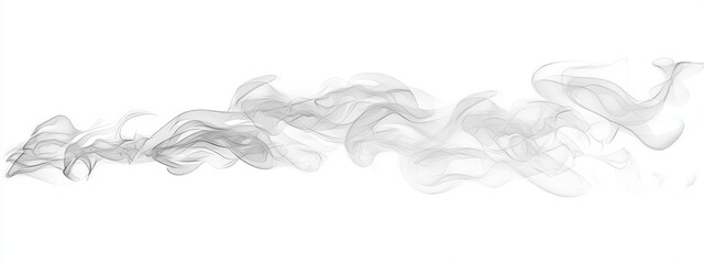 Elegant Flowing Smoke Design: Modern Airflow Representation, Creative Visuals, Artistic Lines, and Minimalist Concepts