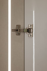 A CloseUp of a Modern Door Hinge Captured Within an Elegant and Stylish Interior Design