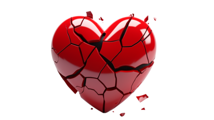 Broken Heart Symbol Shattered Love Concept Image