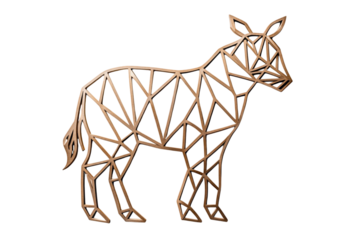 Intricate wooden animal silhouettes with clean geometric shapes, ideal for unique wall decor or creative art installations