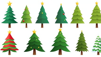 Fototapeta premium set of christmas trees