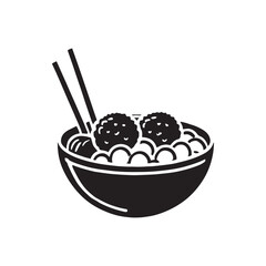 Falafel Silhouette - Falafel Vector - Falafel Illustration.