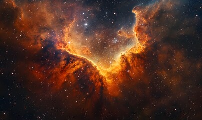 Obraz premium Stunning Detail of the Heart Nebula in Cassiopeia