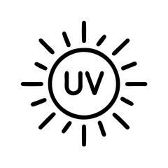 UV index outline icon for weather forecast