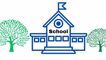 Private School building, back to school concept 