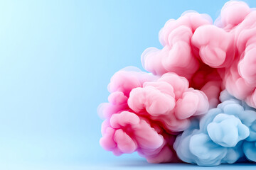Fototapeta premium Exploration of Color Swirls in a Vibrant Digital Minimalist Design Showcasing Soft Pink and Blue Hues