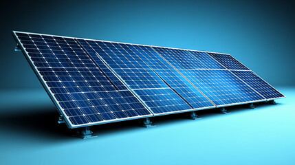 Isolated Solar Panel Harnessing Sunlight for Renewable Energy in a Modern Design Environment