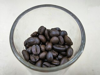 coffee beans in a cup