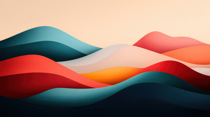 Fototapeta premium Mines and Geological Formations, A peaceful digital artwork showcasing a canyon shaped by a river, perfect for nature enthusiasts and landscape decor.