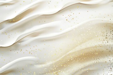 Abstract white background with gold wavy curve