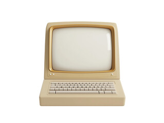 Classic retro computer with beige casing and keyboard showcasing vintage technology from the past