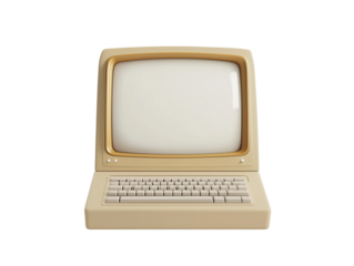 Classic retro computer with beige casing and keyboard showcasing vintage technology from the past