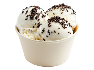 Enjoying delicious ice cream topped with chocolate sprinkles in a cozy setting during a warm summer day