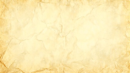 Obraz premium Vintage parchment paper texture with gentle creases in warm yellow tones ideal for old world designs
