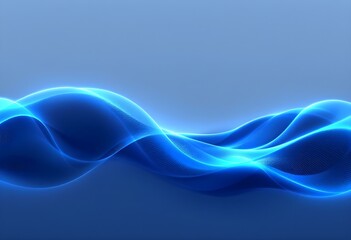Wave background with elegant blue neon wave effect. Premium design for wallpaper, banner, poster.
