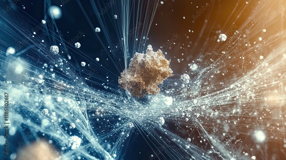 Fototapete Exploring the Dynamic World of Brownian Motion in a Simulated Environment
