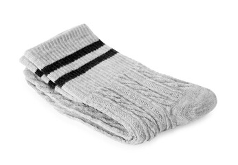 Pair of soft socks isolated on white