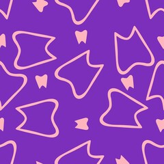 Medicine seamless teeth pattern for wrapping paper and fabrics and linens