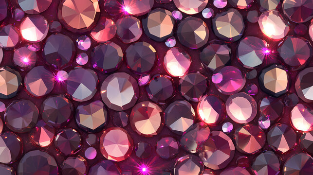 Glamorous purple rhinestone background with macro glitter. Rainstone. Illustration