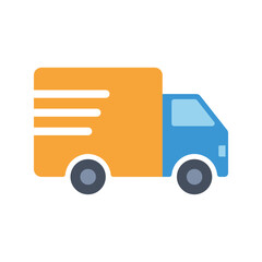 Fast and reliable delivery truck icon. Fast delivery truck service.