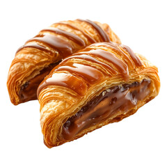 Caramel Filled Croissant Candies on transparent background