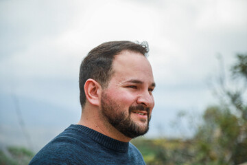 Fototapeta premium Smile And Joy Of A Nervous Man 