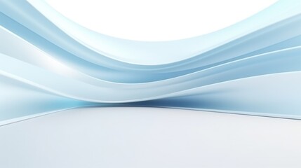 Obraz premium Blue and White Wave Background with overlapping waves, Central Flow