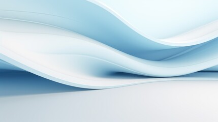 Fototapeta premium Blue and White Wave Background with rounded folds, Upper Curve
