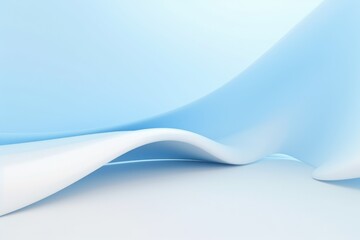 Fototapeta premium Blue and White Wave Background with diagonal ribbons, Upper Curve