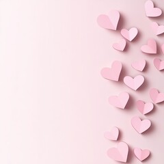 Pink hearts background. Valentine's Day concept.