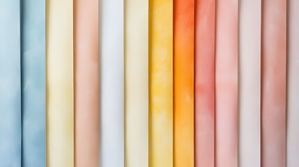 Colorful striped background. Texture design with white, yellow, orange and beige vertical lines. Color striped backdrop pattern. Abstract color striped wallpaper, vertical background