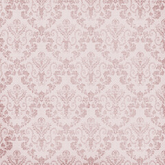 Background paper or fabric, with floral damask and baroque, seamless ornamental pattern