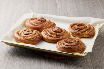 freshly baked cinnamon rolls